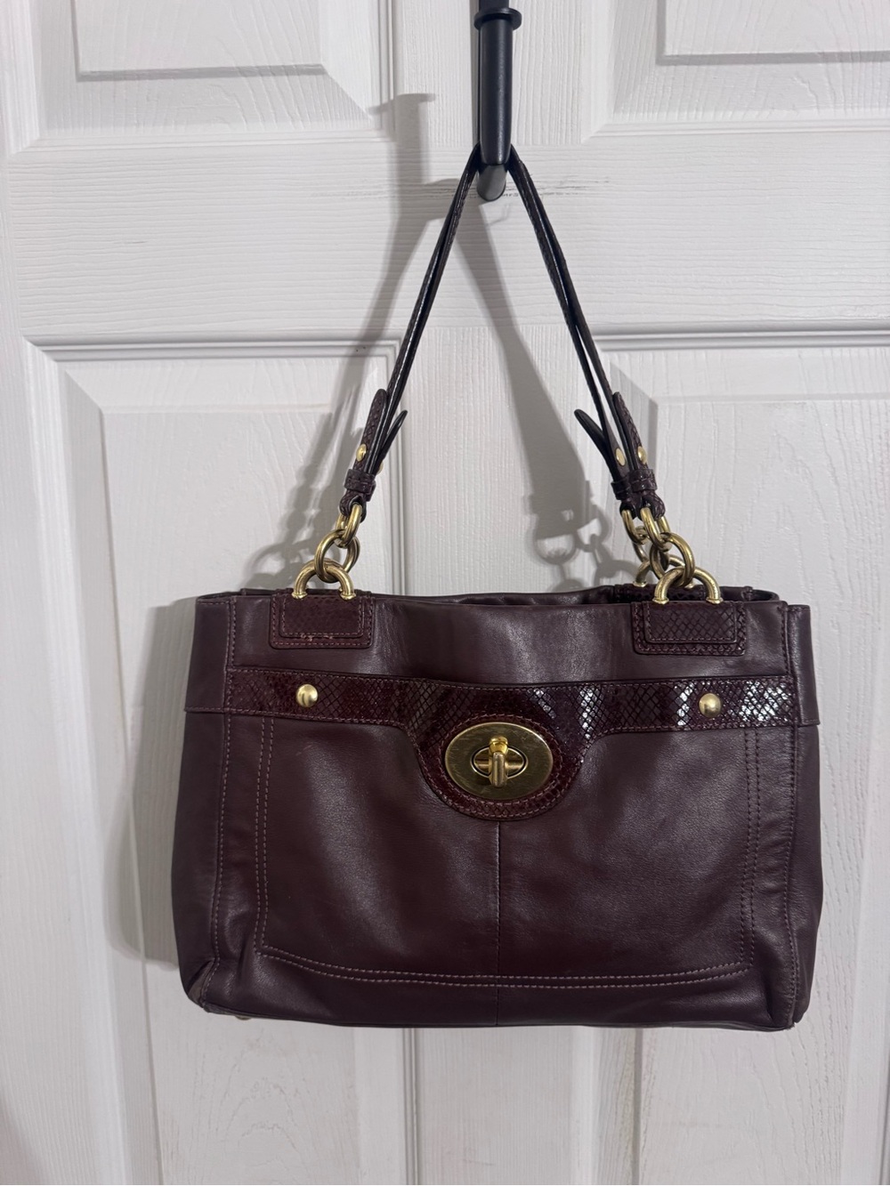 Vintage Y2K Coach Penelope Carryall Leather Satchel Bag (Style F16531)